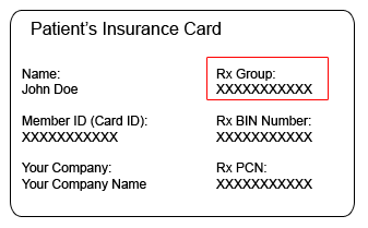 Insurance card BIN and PCN located on card